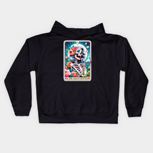 Salty Bitch Funny Tarot Card Tequila Baddie Kids Hoodie